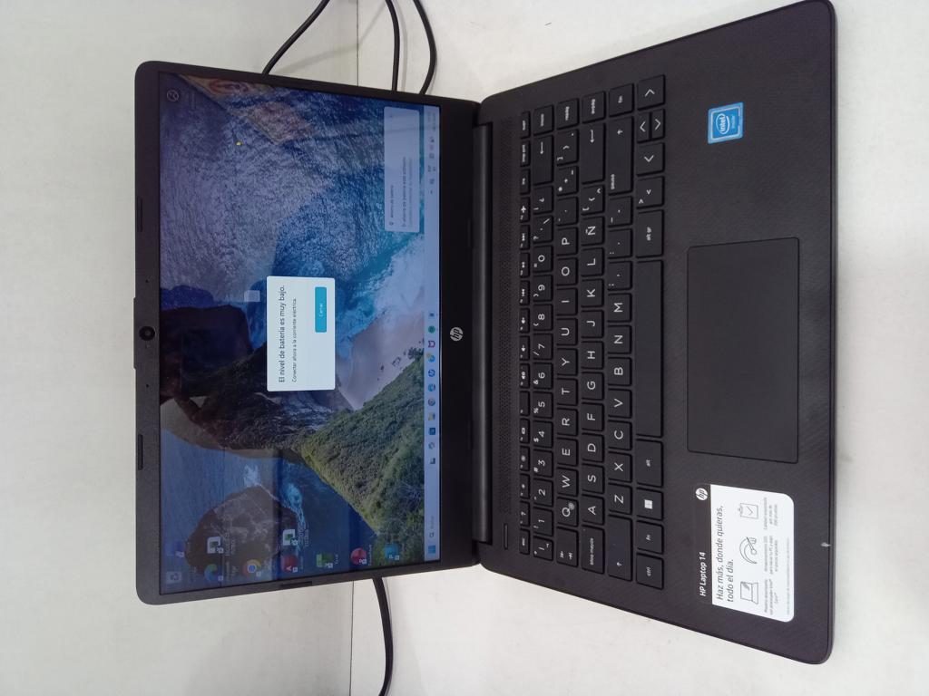 Notebook Marca Hp Modelo 14-Dp052la Procesador Celeron Memoria Ram 4 Gb Disco Duro 120 Gb Generacion 4.120 Acc Estuche Negro