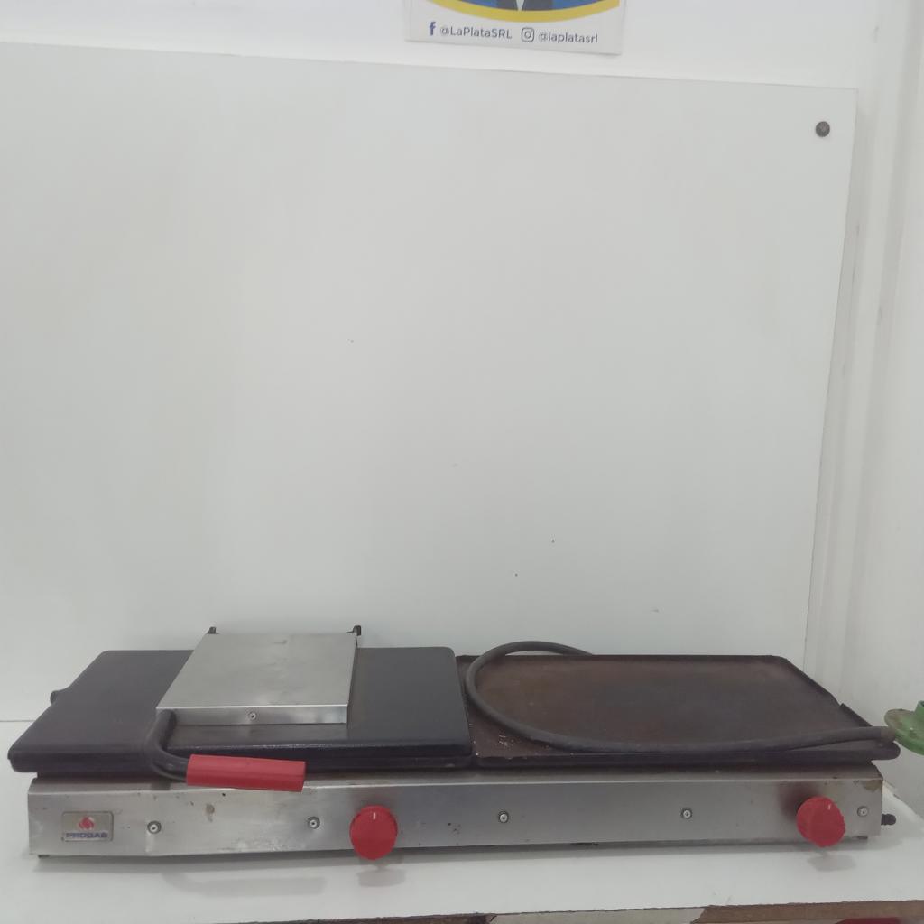 Plancha Hamburguesera Marca Progas Modelo Pr-950gnew Usado Con Desgaste Acc Con Tapa Con Manguera De Conexión