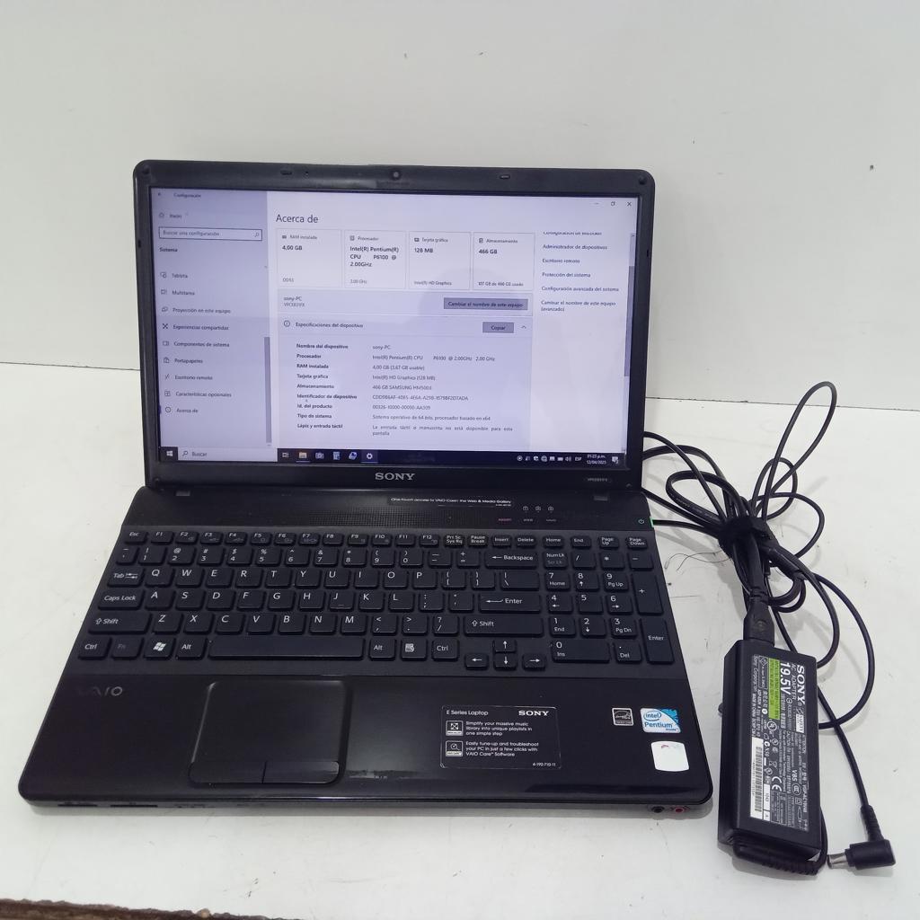 Notebook Marca Sony Vaio Modelo Pcg-71312l Procesador Intel Pentium Memoria Ram 4 Gb Disco Duro 500 Gb Generacion No Tiene Acc No Tiene