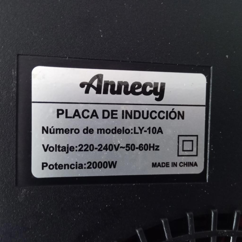 Foto 3 de Cocina Electrica Tipo Inducción Marca Annecy Modelo Ly-10a Usado En Buen Estado Acc No Tiene