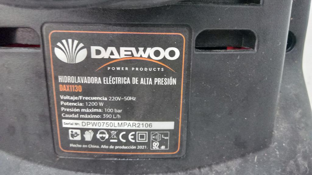Hidro Lavadora Marca Daewoo Modelo Dax1130 Usado En Buen Estado Acc Con Manguera Pistola De Presion Jabonera Adaptador Para Manguera