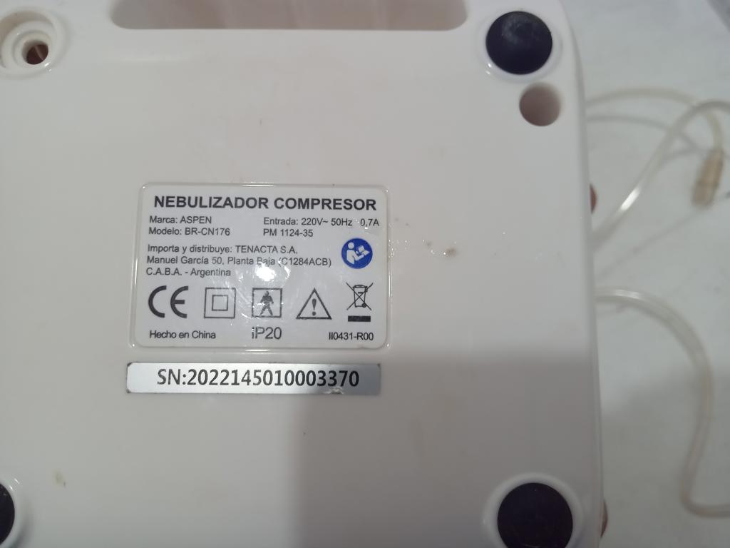 Nebulizador Marca Aspen Modelo Br-Cn176 Usado Con Desgaste Acc Con Manguera Y Mascarilla