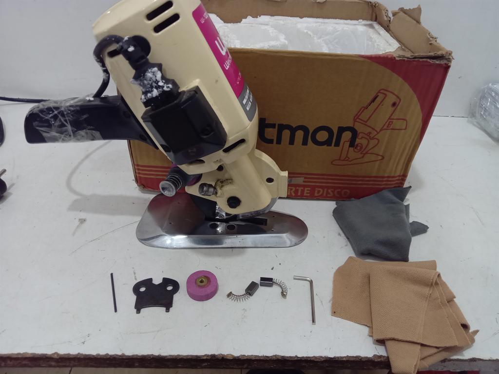 Cortadora De Tela Marca Westman Modelo W100 Usado En Buen Estado Acc Disco Para CortarPiedra AfiladoraLlave Allen2 Carboncitos