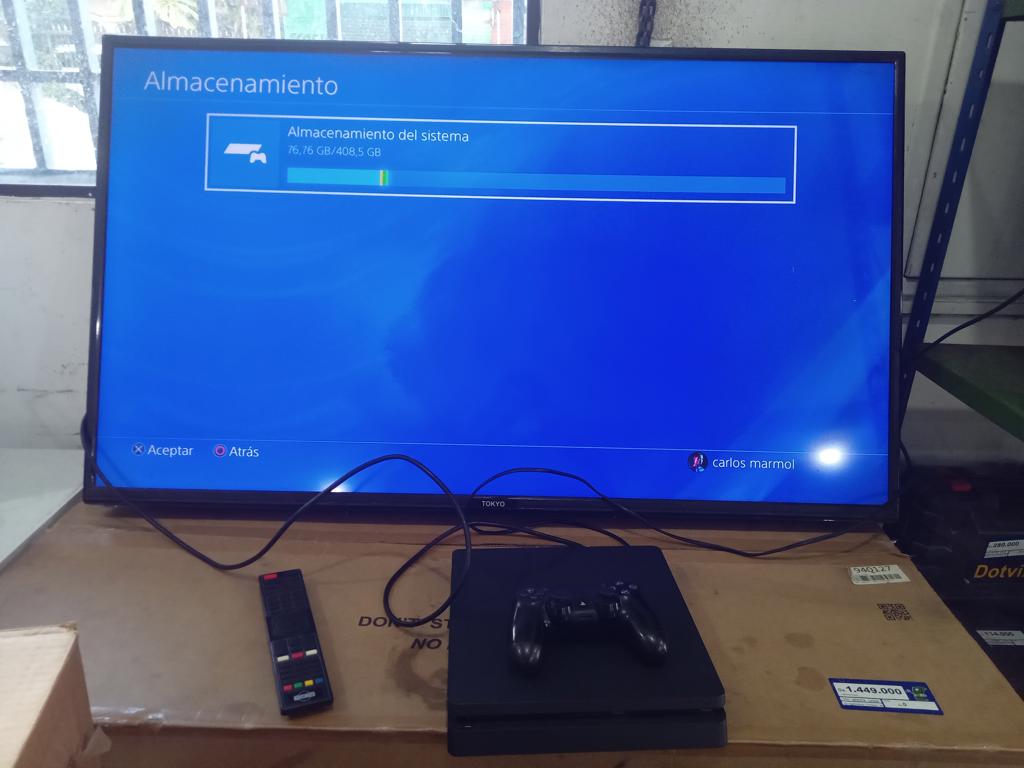 Juego Electronico Ps4 Marca Sony Modelo Cuh-2116a Disco Duro 500 Gb Con Control Sin Caja Usado En Buen Estado Acc Con Un Control Con Cable Cte