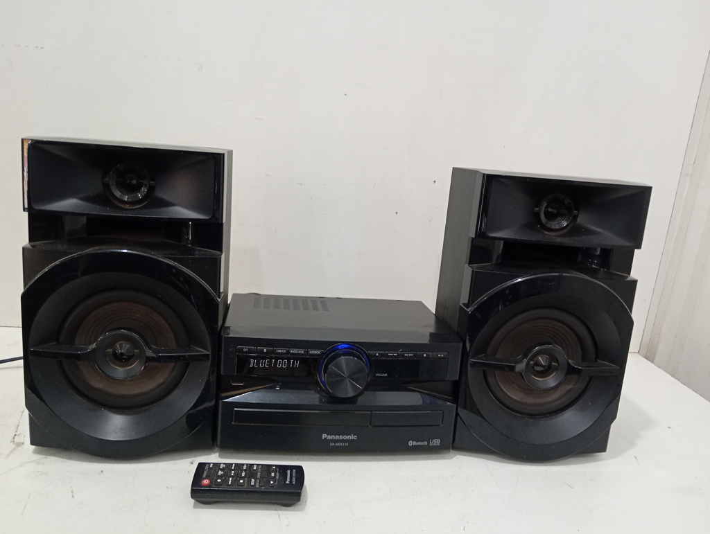 Equipo De Sonido Marca Panasonic Con Control Modelo Sa-Akx110 Nro Usado Con Desgaste Acc C/ 2 Parlantes