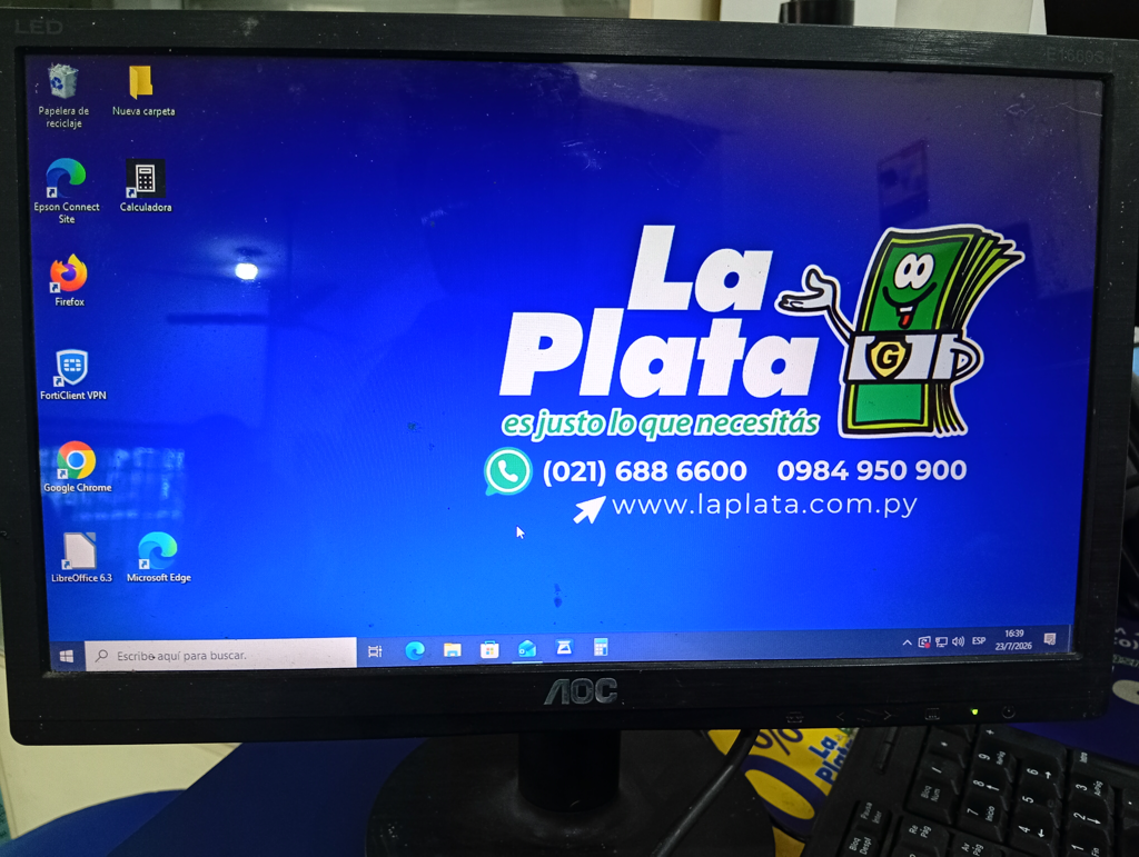 Monitor P/ Computadora Led Marca Aoc De 15 '' Modelo 156lm0004 Usado En Buen Estado Acc Con Cable Cte Y Vga