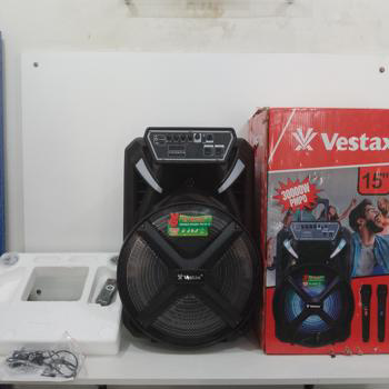 Caja De Sonido Amplificada Marca Vestax Modelo Tvt6135-15 Con Control Usado En Buen Estado Acc 2 MicrofonosCargador