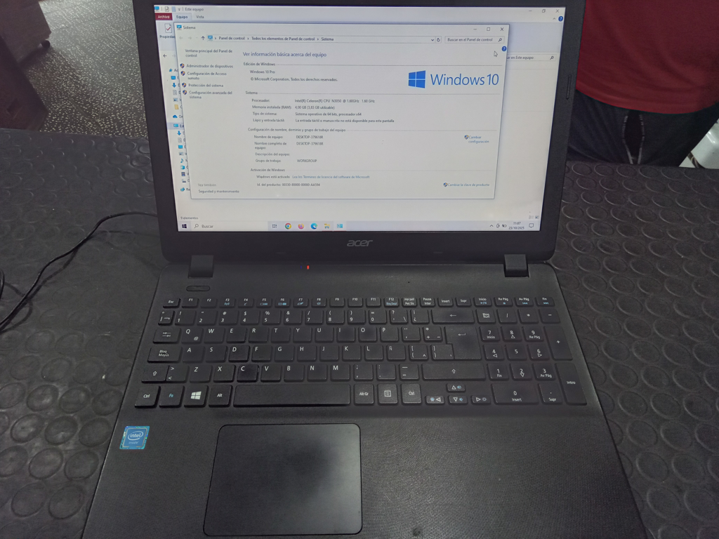 Notebook Marca Acer Modelo E51 Procesador Celeron Memoria Ram 4 Gb Disco Duro 500 Gb Generacion 6 Acc No Tiene