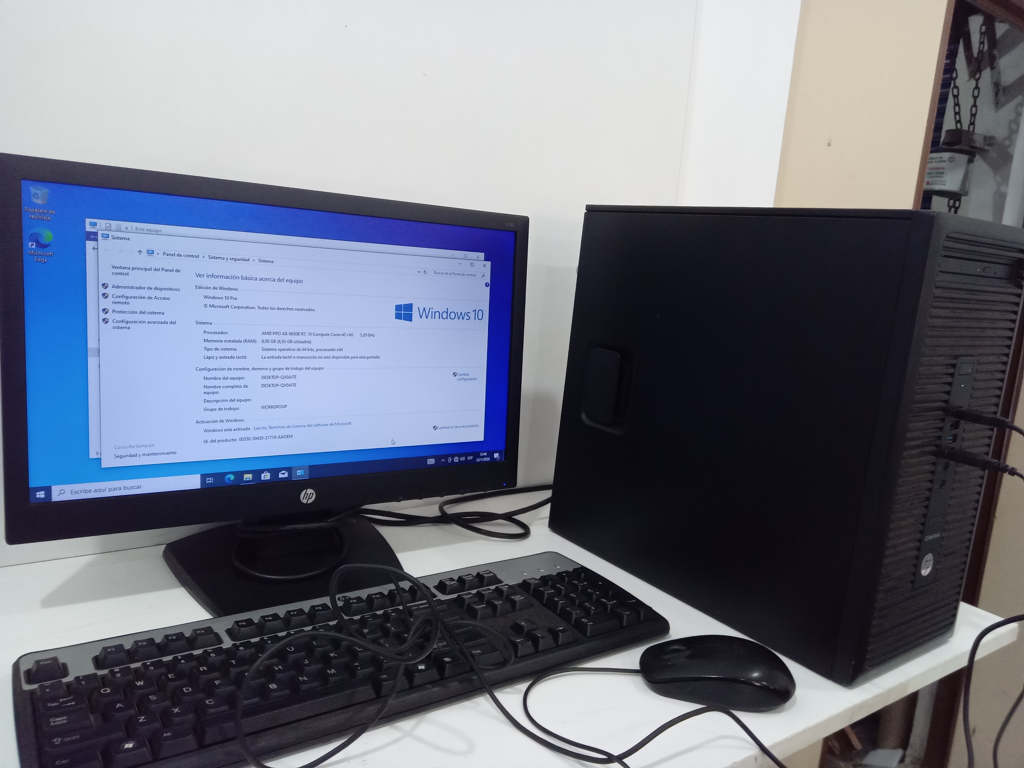 Computadoras De Escritorio Marca Hp Modelo No Visible Nro Usado En Buen Estado Procesador Amd Pro8 Memoria Ram 8 Gb Disco Duro 500 Gb Acc TecladoMouseCable Corriente 2Cable Vga
