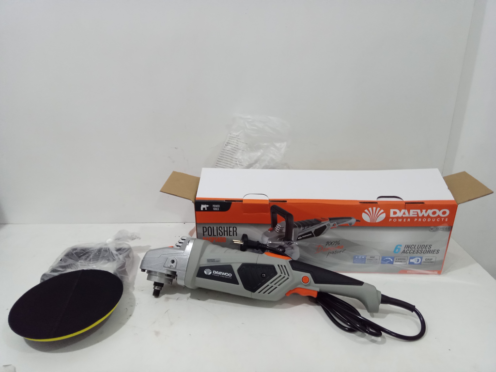Pulidora Marca Daewoo Modelo Polisher Tamaño Mediano Nuevo Sin Uso Acc DiscoProtector