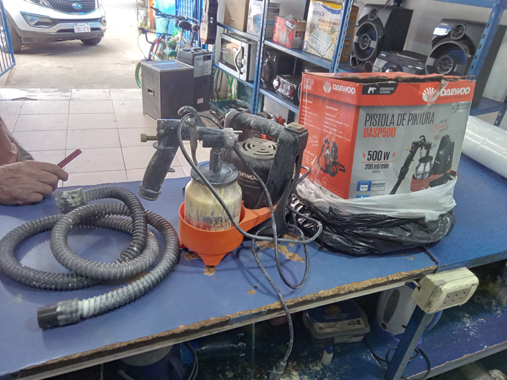 Soplete Marca Daewoo Modelo Dasp500 Usado Con Desgaste Acc MangueraCaja EstropeadaVaso De Aluminio
