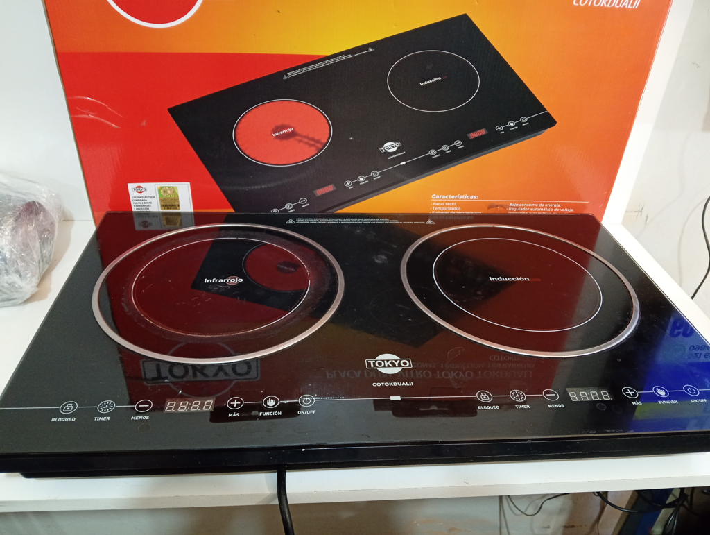 Cocina Electrica Tipo Vitroceramica Marca Tokyo Modelo Cotokdual Usado En Buen Estado Acc Caja