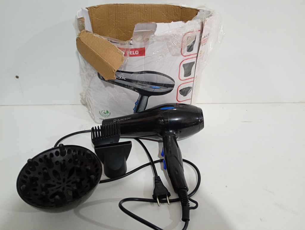 Secador De Pelo Marca Mox Modelo Mo-Hd4001 Usado En Buen Estado Acc 2 Picos1 Difusor Caja Estropeada