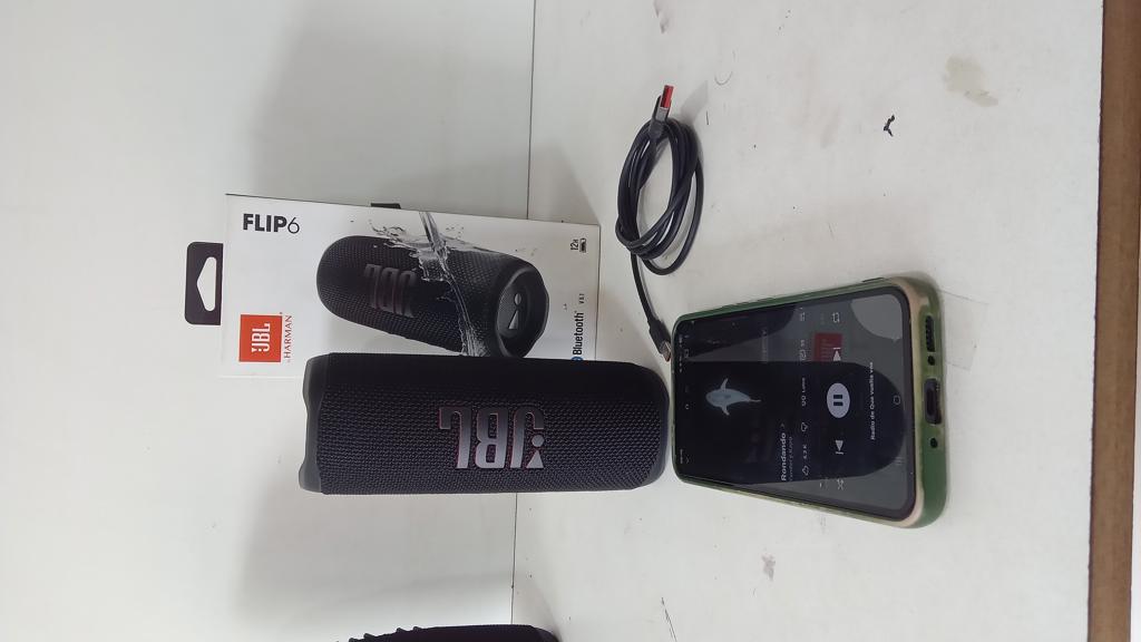 Speaker Potencia Watts No Tiene Marca Jbl Sin Control Modelo Flip 6 Usado En Buen Estado Con Caja Acc Cable Usb