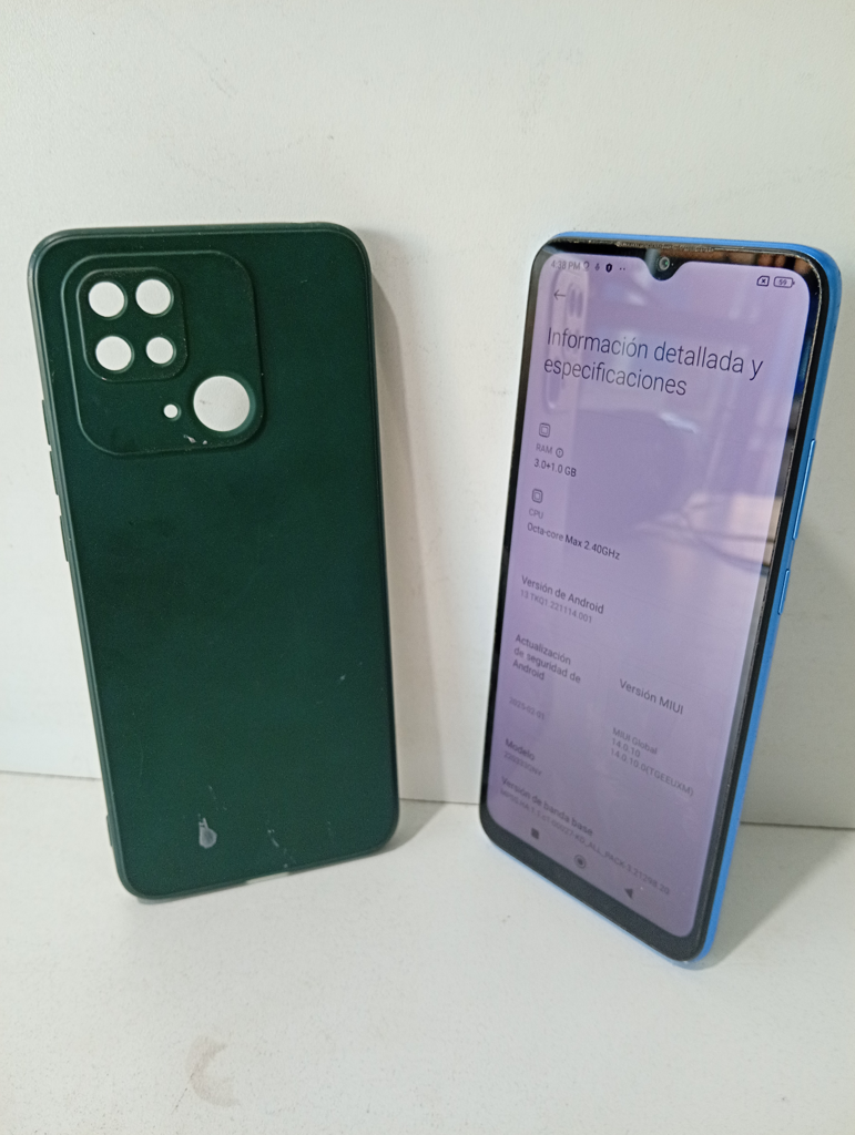 Celular Marca Xiaomi Modelo Redmi 10 C Memoria Ram 4 Gb Almacenamiento Interno 64 Gb Imei 868.860.006.367.854 Acc Funda Color Verde Y Lamina