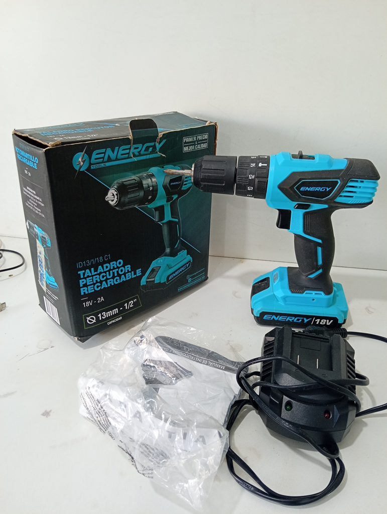 Taladro Marca Energy Modelo Id13/1/18c1 Acc CargadorManualUna Mecha