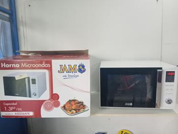 Microondas Marca Jam-De-36-Litros- Modelo Ag036afk Usado-En-Buen-Estado Acc En CajaPlato De Vidrio