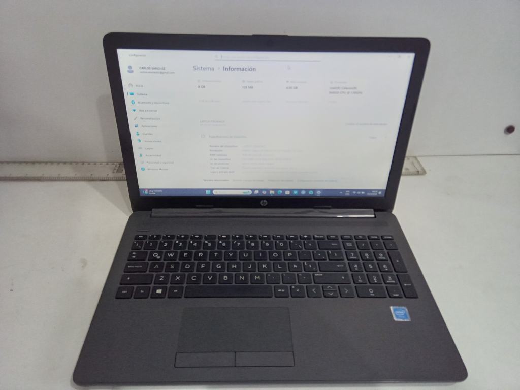 Notebook Marca Hp Modelo Rtl8821cde Procesador Celeron Memoria Ram 4 Gb Disco Duro 500 Gb Generacion 4 Acc Teclado Numerico