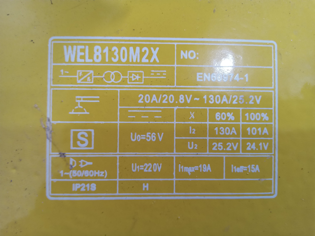 Foto 3 de Soldador Marca Wasko Modelo Wel8130m2x Usado En Buen Estado Acc Pinza Positivo Y NegativoUn ElectrodoCinta Colgante
