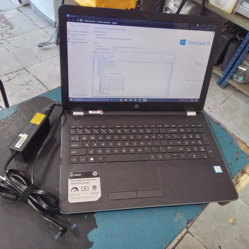 Notebook Marca Hp Modelo 15-Bs102cl Procesador Intelcore I7-8550u 2.00 Ghz Memoria Ram 12 Gb Disco Duro 500 Gb Generacion 8 Acc Con Teclado Numerico Con Entrada Hdmi Usb Wifi