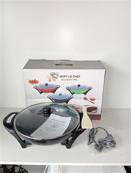 Olla Marca Jeffy Le Chef Modelo Kld-122 Nuevo Sin Uso Con No Tiene Tipo Convencional Acc Alimentador Con Regulador De Temperatura Espátula De MaderaTapa De Vidrio