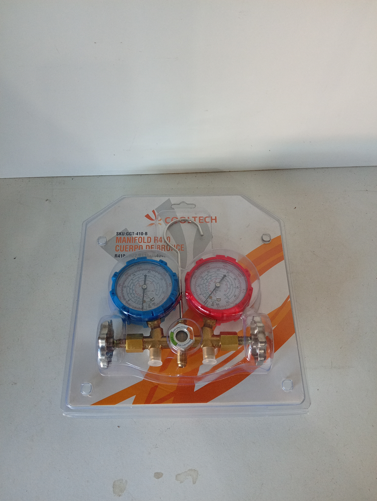 Manometro Para Refrigeracion Marca Cooltech Modelo Ggt-410-B Nuevo Sin Uso Acc Manómetro De Alta Y Baja 3 Mangueras