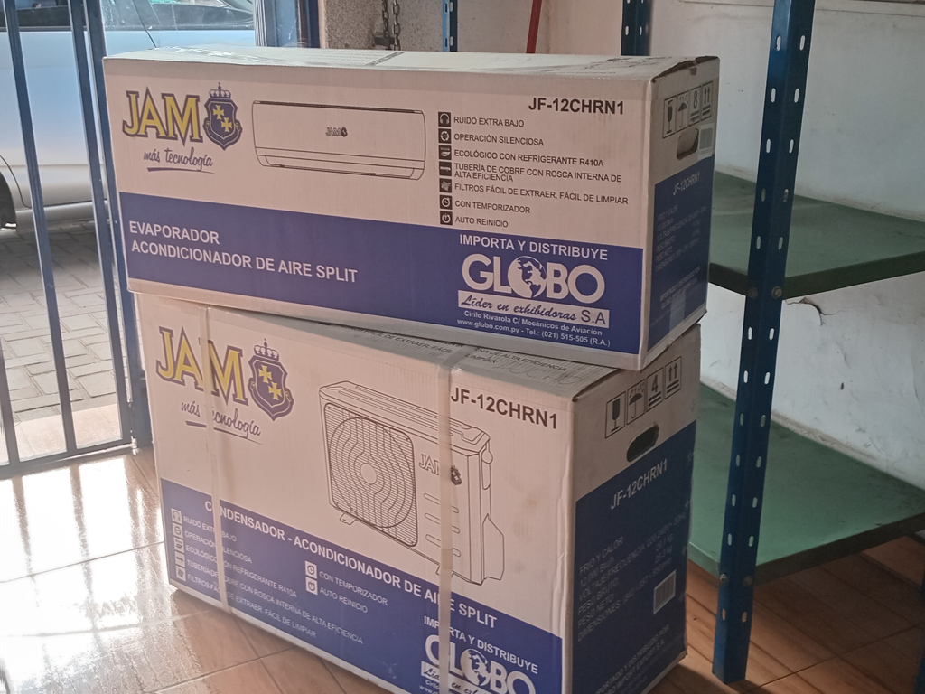 Aire Acondicionado Tipo Split Marca Jam Potencia Btu 12.000 Con Kit Instalacion Con Control Modelo Jf-12chrn1 Nuevo Sin Uso Con Caja Acc No Tiene