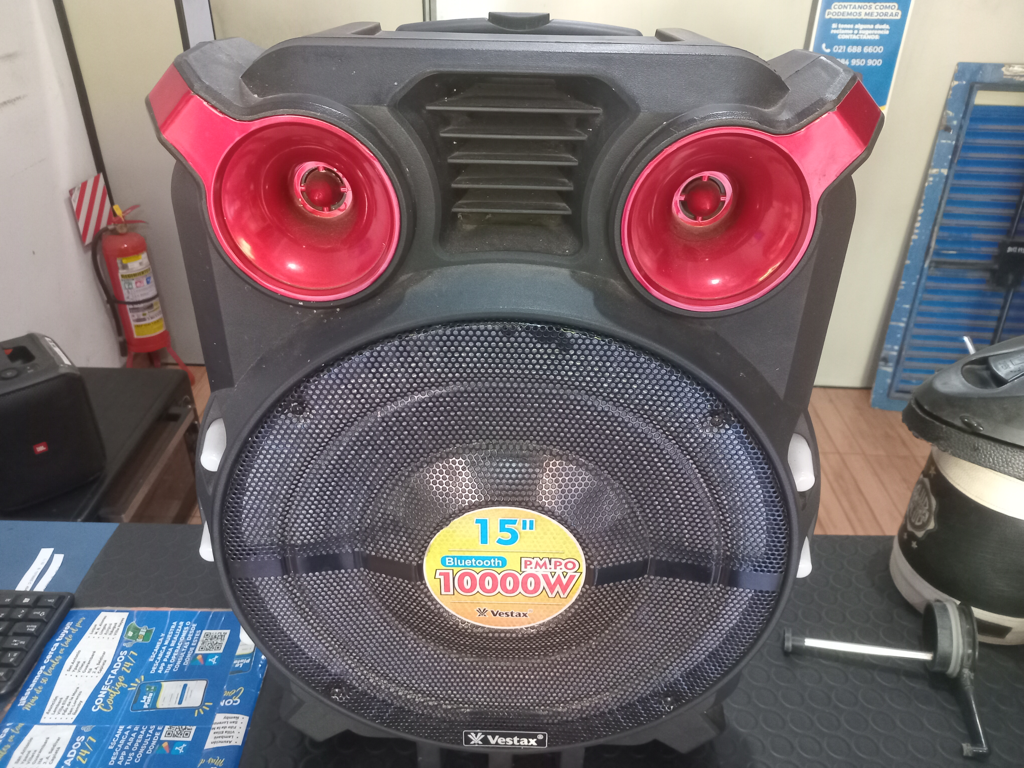 Caja De Sonido Amplificada Marca Vestax Modelo Vt6135-15 Sin Control Usado En Buen Estado Acc No Tiene