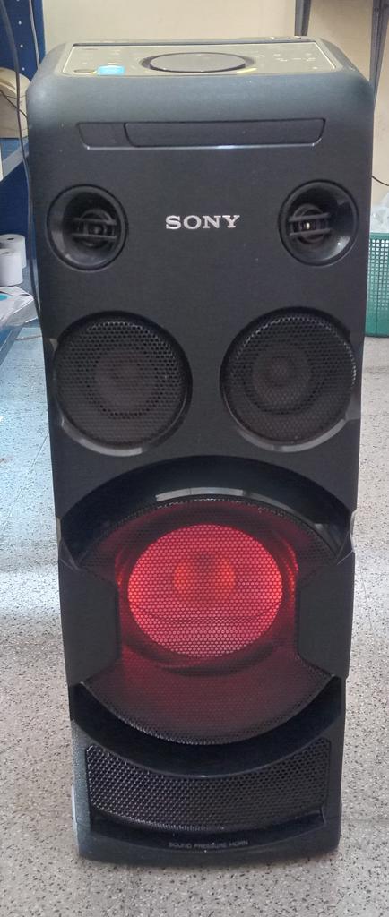 Equipo De Sonido Marca Sony Sin Control Modelo Mhc-V50d Usado En Buen Estado Acc Cd Usb Fm Bt Luces Cable Power