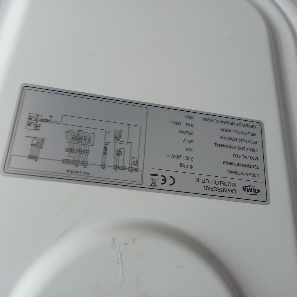 Foto 3 de Lavarropas Cap 6 Kg. Marca Fama Modelo Lcf-6 Usado En Buen Estado Acc Manguera Carga /Descarga