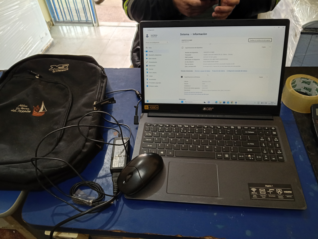 Notebook Marca Acer Modelo A115-31 Procesador Celeron Memoria Ram 8 Gb Disco Duro 57 Gb Generacion 11 Acc Entradas X3 Hdmi X1Pantalla De 15pW11Mochila Consorcio TocsaMemoria SsdMouse