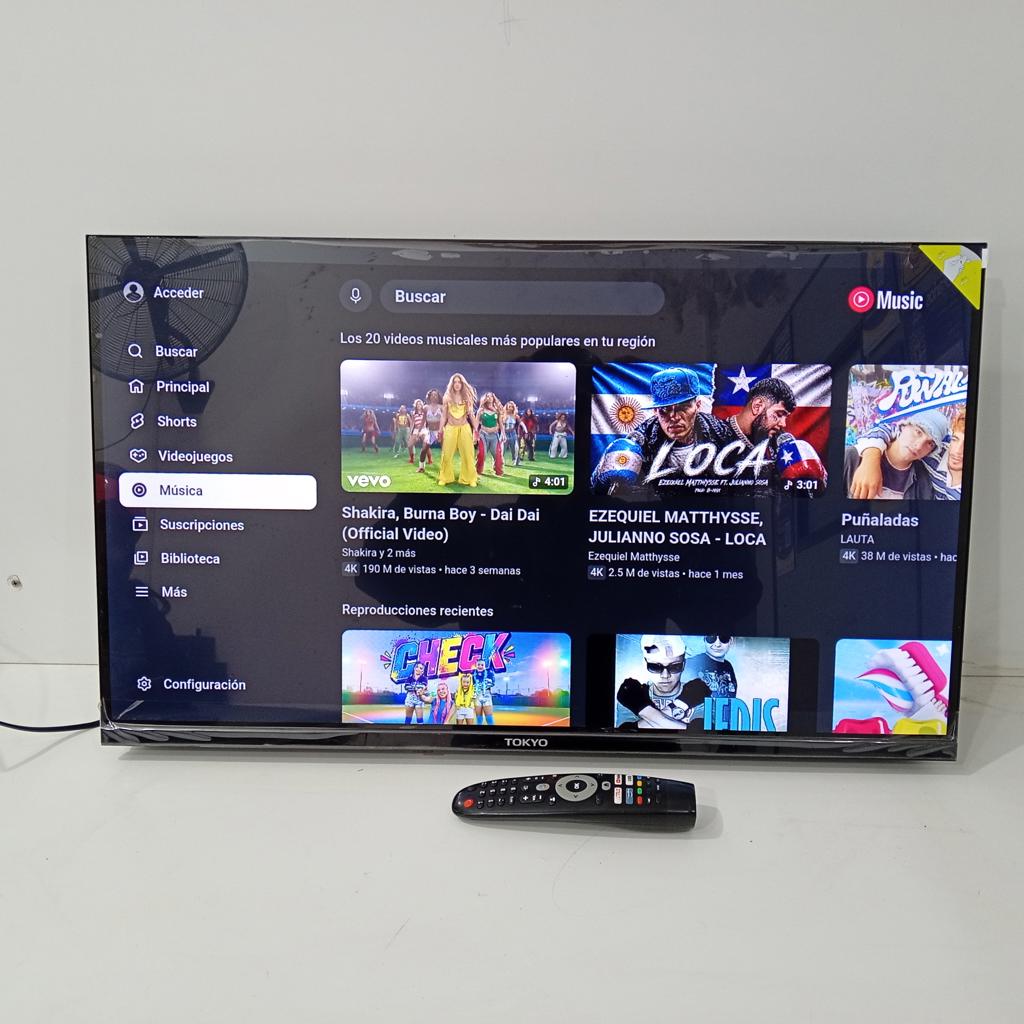Televisor Led Smart De 32 '' Marca Tokyo Modelo Tvtokhf32gtv Con Control Usado En Buen Estado Acc Patitas