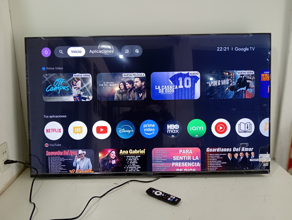 Televisor Led Smart De 50 '' Marca Jam Modelo Gtm5ultra-50gfsa Con Control Usado Con Desgaste Acc Con Par De PatitasCable CorrienteEn Caja