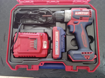 Taladro Marca Emtop Modelo Ecdl204531 Acc Con CargadorBateria Mecha