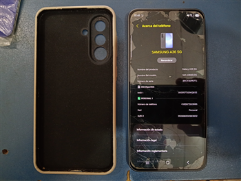 Celular Marca Samsung Modelo A36-5g Memoria Ram 8 Gb Almacenamiento Interno 256 Gb Imei 350.686.500.963.832 Acc Protector DegastadoCristal Fisurado