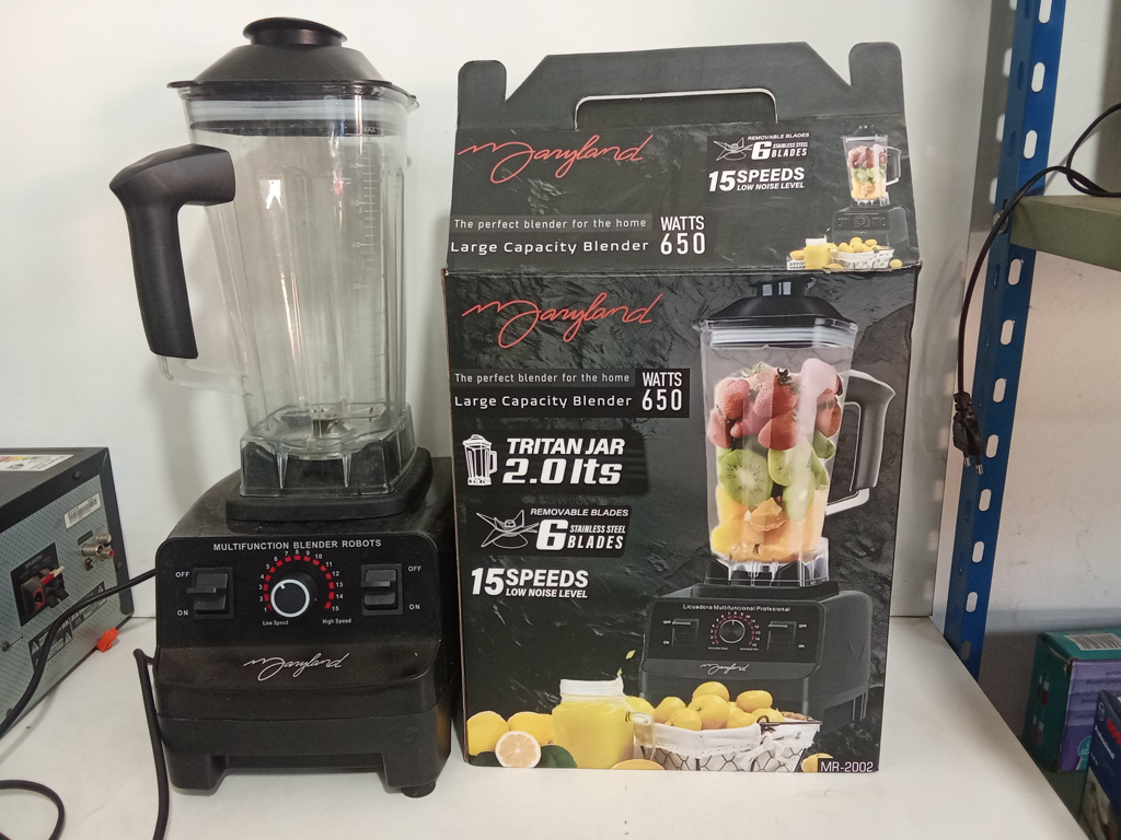 Licuadora Marca Mangland Modelo Mr-2002 Velocidades Usado En Buen Estado Acc Jarra De PlasticoBase