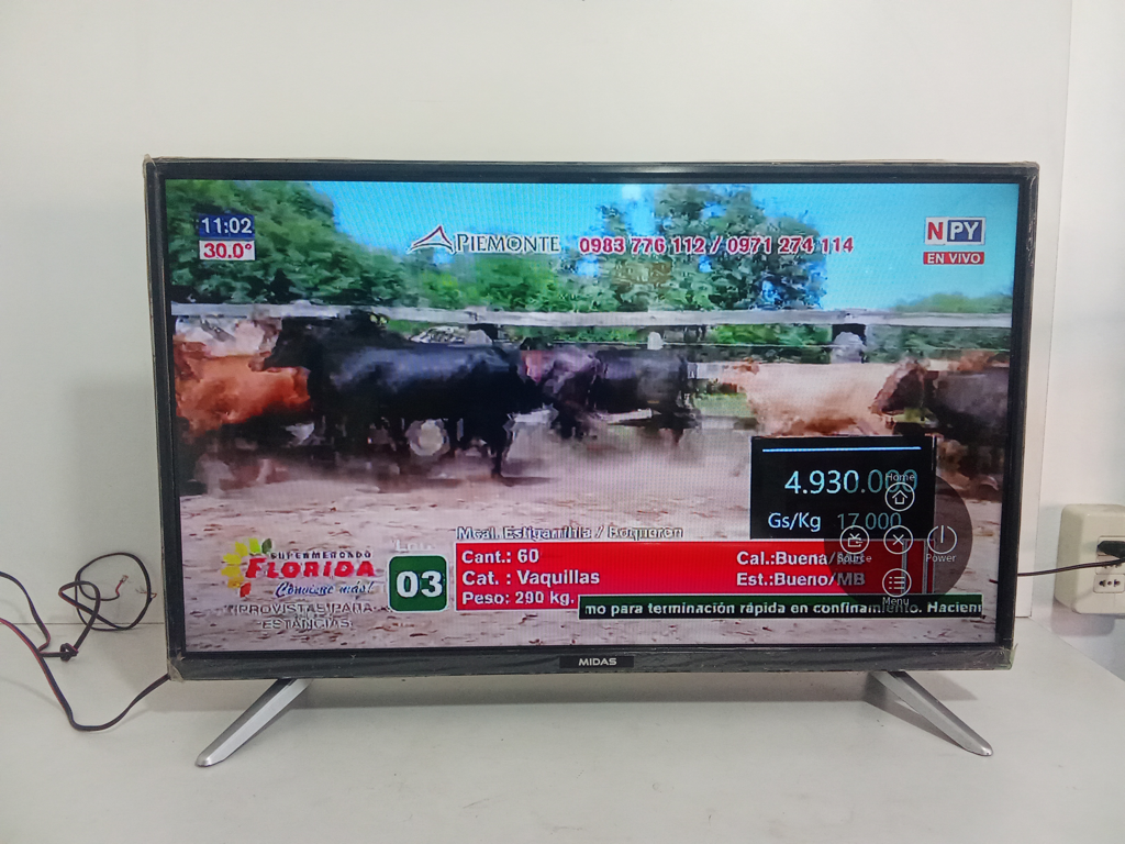 Televisor Led Convencional De 32 '' Marca Midas Modelo Md-Tv322100l Usado En Buen Estado Sin Control Sin Caja Acc PatitasUsbHdmi