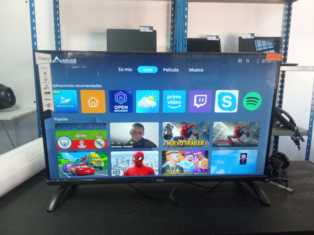 Televisor Led Smart De 32 '' Marca Audisat Modelo Ad-32 Sin Control Usado En Buen Estado Acc PatitasAntenaUsbHdmi