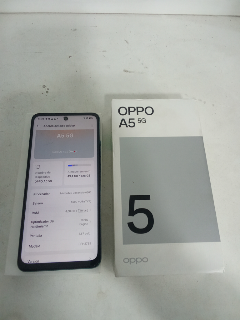 Celular Marca Oppo Modelo A5 5g Memoria Ram 4 Gb Almacenamiento Interno 128 Gb Acc No Tiene