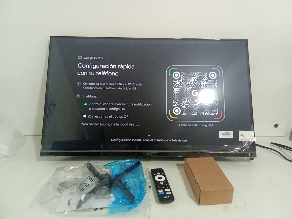 Televisor Led Smart De 32 '' Marca Jam Modelo 32gfsa Con Control Nuevo Sin Uso Acc SoportePatitasControlManual