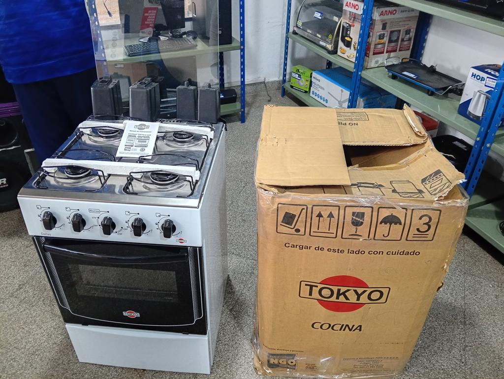 Cocina A Gas Marca Tokyo Modelo Dallas 4 Bocas Blanco (T2547) Nuevo Sin Uso Acc 4 BasesManual