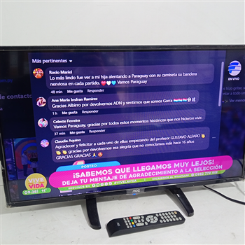 Televisor Led Convencional De 32 '' Marca Aoc Modelo Le32m3370 Usado En Buen Estado Con Control Sin Caja Acc Patitas