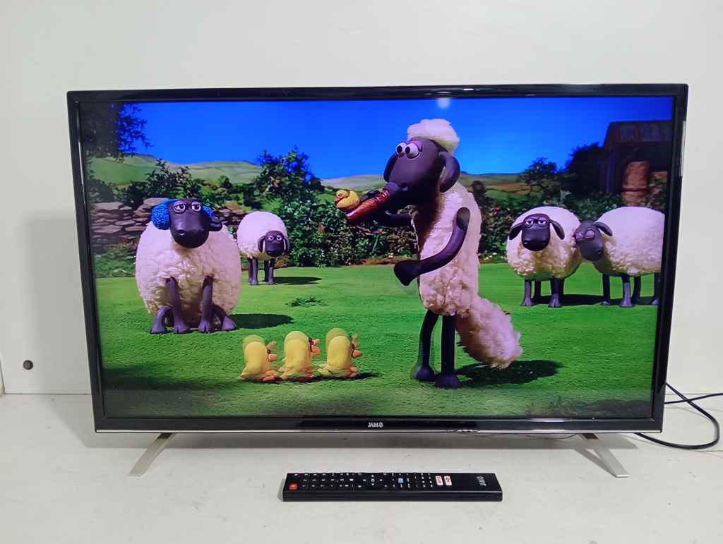 Televisor Led Smart De 32 '' Marca Jam Modelo Ja32shd500 Con Control Usado En Buen Estado Acc Patitas
