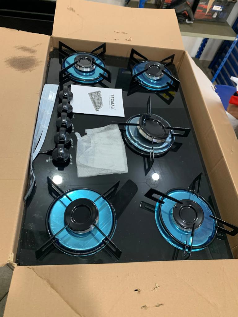 Cocina Electrica Tipo Convencional Marca Tecmax Modelo 5bocas-Ultra-Chama Nuevo-Sin-Uso Acc C/5 HornallasC/Manual