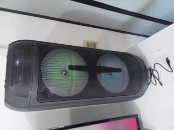Caja De Sonido Amplificada Marca Home Land Modelo No Tiene Sin Control Usado En Buen Estado Acc Cable Cargador