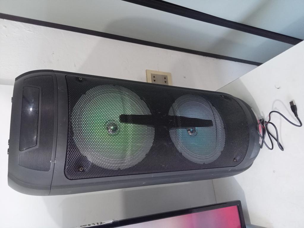 Caja De Sonido Amplificada Marca Home Land Modelo No Tiene Sin Control Usado En Buen Estado Acc Cable Cargador