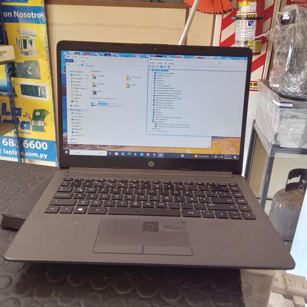 Notebook Marca Hp Modelo Hp245 Gb Procesador Amd Athlon Silver Memoria Ram 8 Gb Disco Duro 237 Gb Generacion 3 Acc Con Estuche Negro Marca Hp