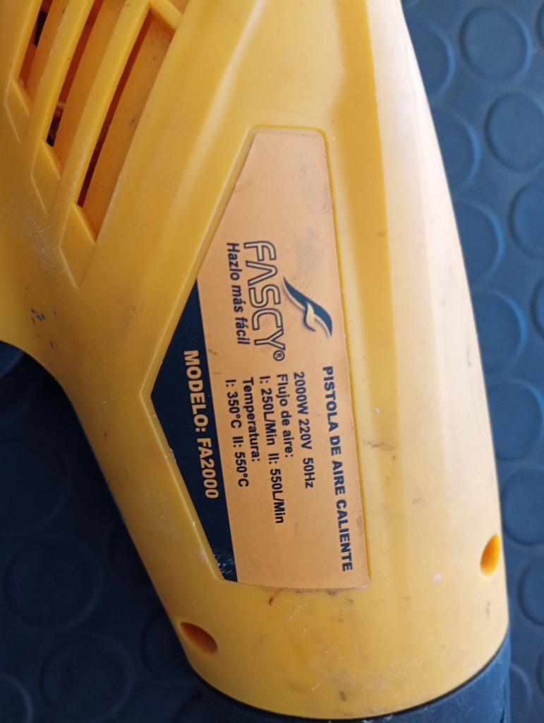 Pistola De Calor Marca Fascy Modelo Fa2000 Sin Caja Con No Tiene Acc No Tiene