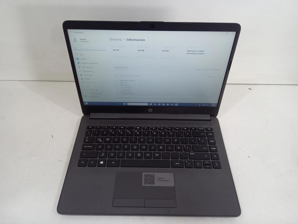 Notebook Marca Hp Modelo Tpn-1735 Procesador Amd Ryzen 35300u Memoria Ram 8 Gb Disco Duro 930 Gb Generacion No Tiene Acc Tarjeta Grafica