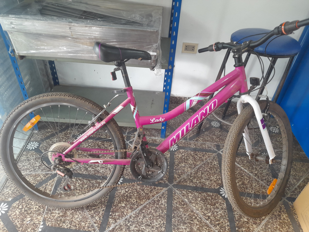 Bicicleta Marca Milano Aro 24 Lila Aro 24 Modelo Lady Usado En Buen Estado Acc No Tiene